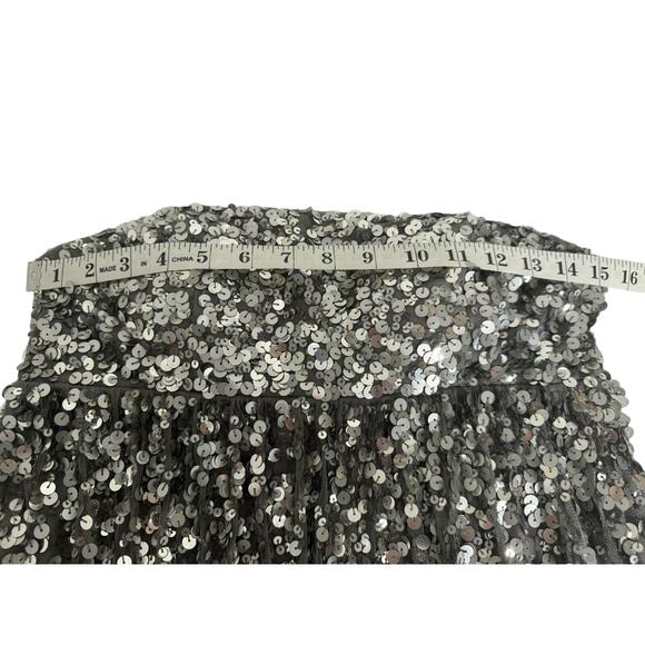 NWT Alexia Admor Silver Sequin Strapless Mini Cocktail Dress Size M - Picture 8 of 9